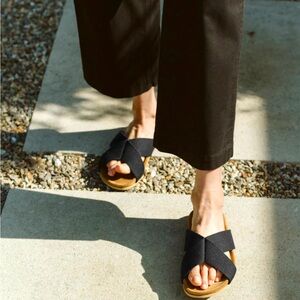 Jenni Kayne cotton crossover sandals